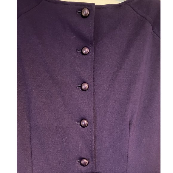 Spense Peplum Waist Dress, Solid Purple, Size 8 - NWT - Picture 4 of 13